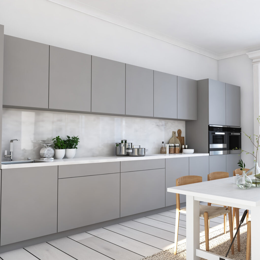 Moderne Küche in Grau
