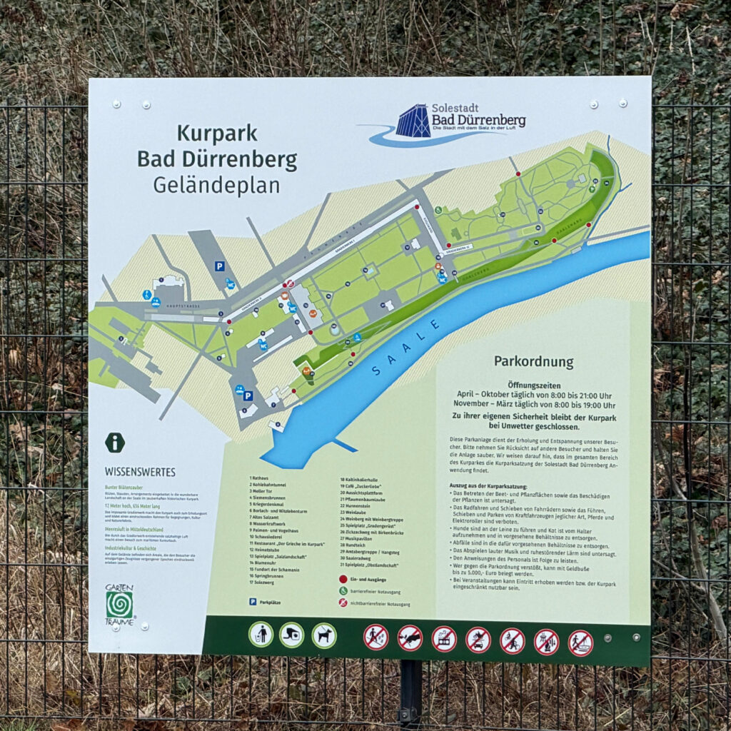 Stadt Bad Dürrenberg // Schilder Kurpark