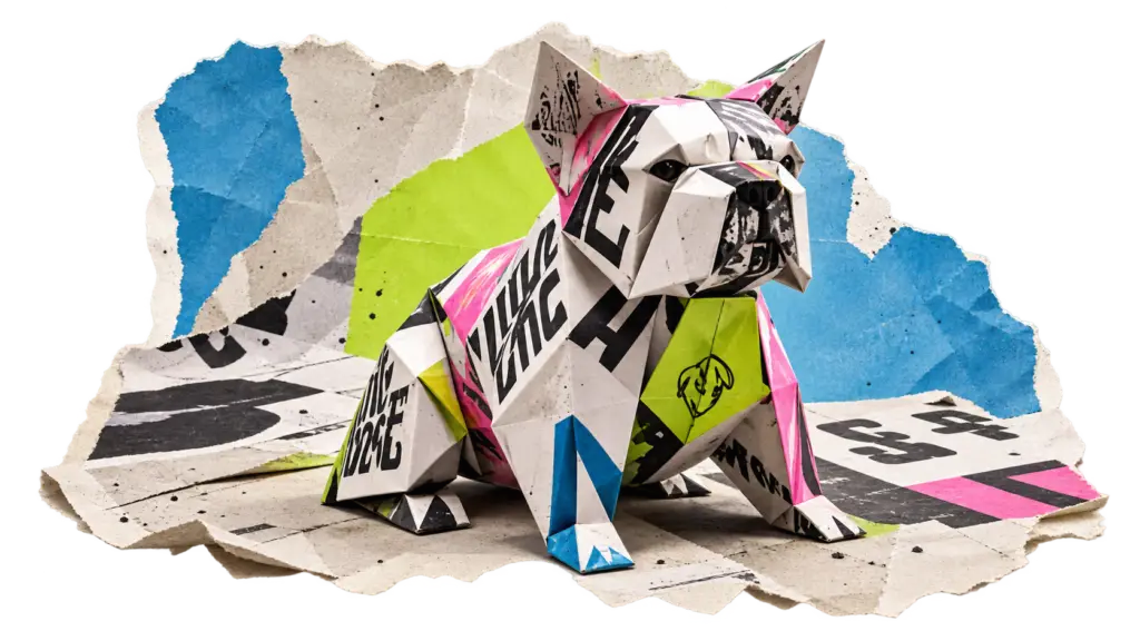 Illustration: Werbedruck – Papier-Collage