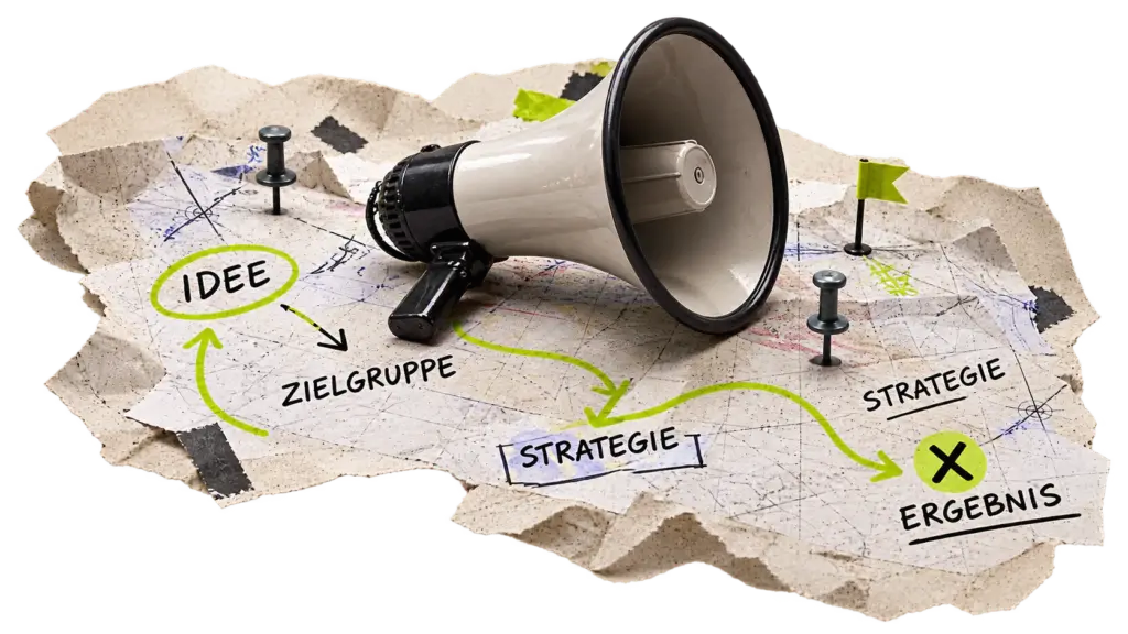 Illustration: Marketing – Papier-Collage