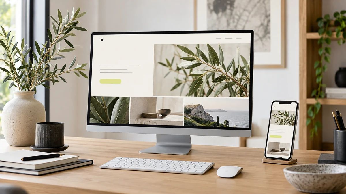 Illustratives KI-Fotomotiv: Webseiten